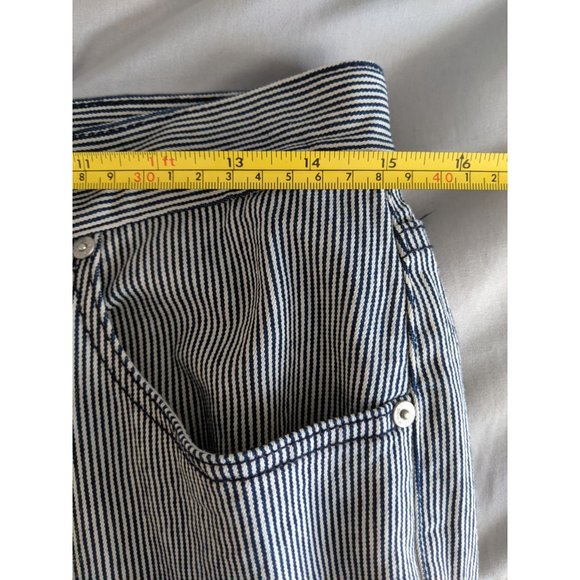 Joie Aerindis Jeans In Cadet Stripe Sz 30 High Rise Straight Leg - Picture 7 of 9